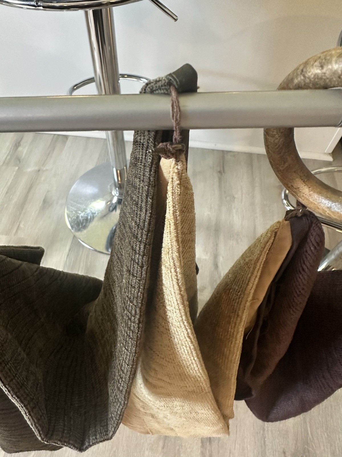 Croscill Home Window Scarf Valance Draping Set with Wood Rings and Tassels