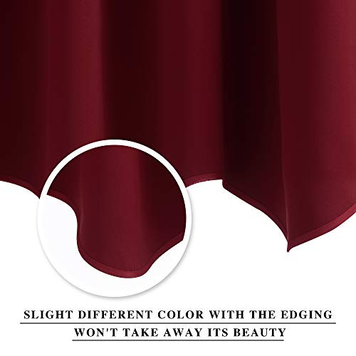 Window Valance – Blackout Valance Elegant 52 inches by8 inches 1 Burgundy Red