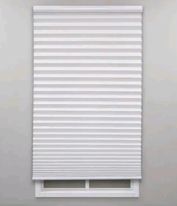 White Cordless Light Filtering Polyester Cellular Shades – 34 in. W x 64 in. L