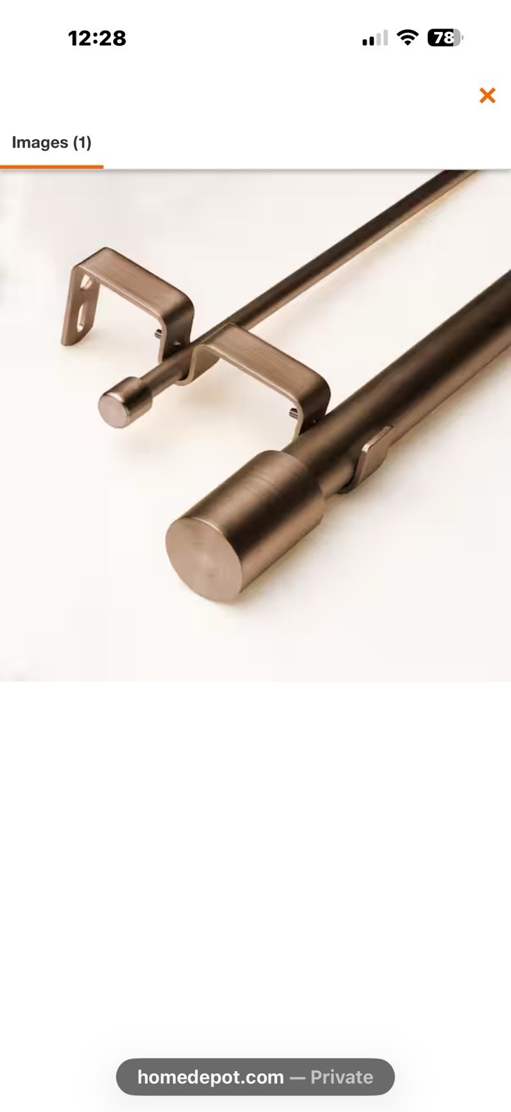 Best Home Fashion 66 – 120in Adjustable Metal Double Curtain Rod Cylinder Finial