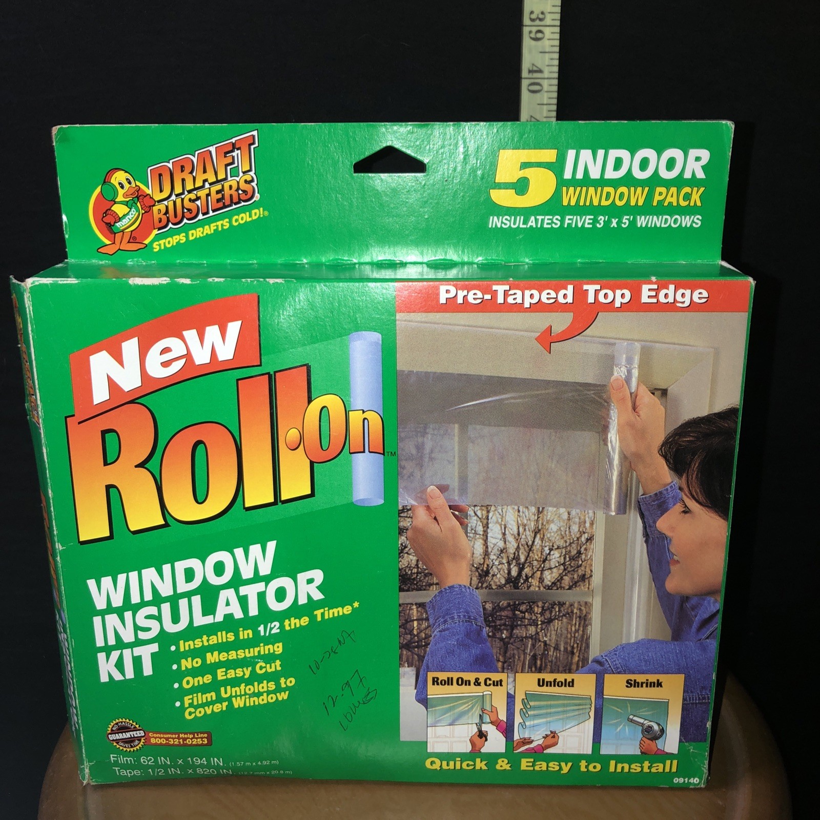 Manco Roll on Window Insulation Kit For 5 3’x5’ Windows Indoor Made In USA 1997