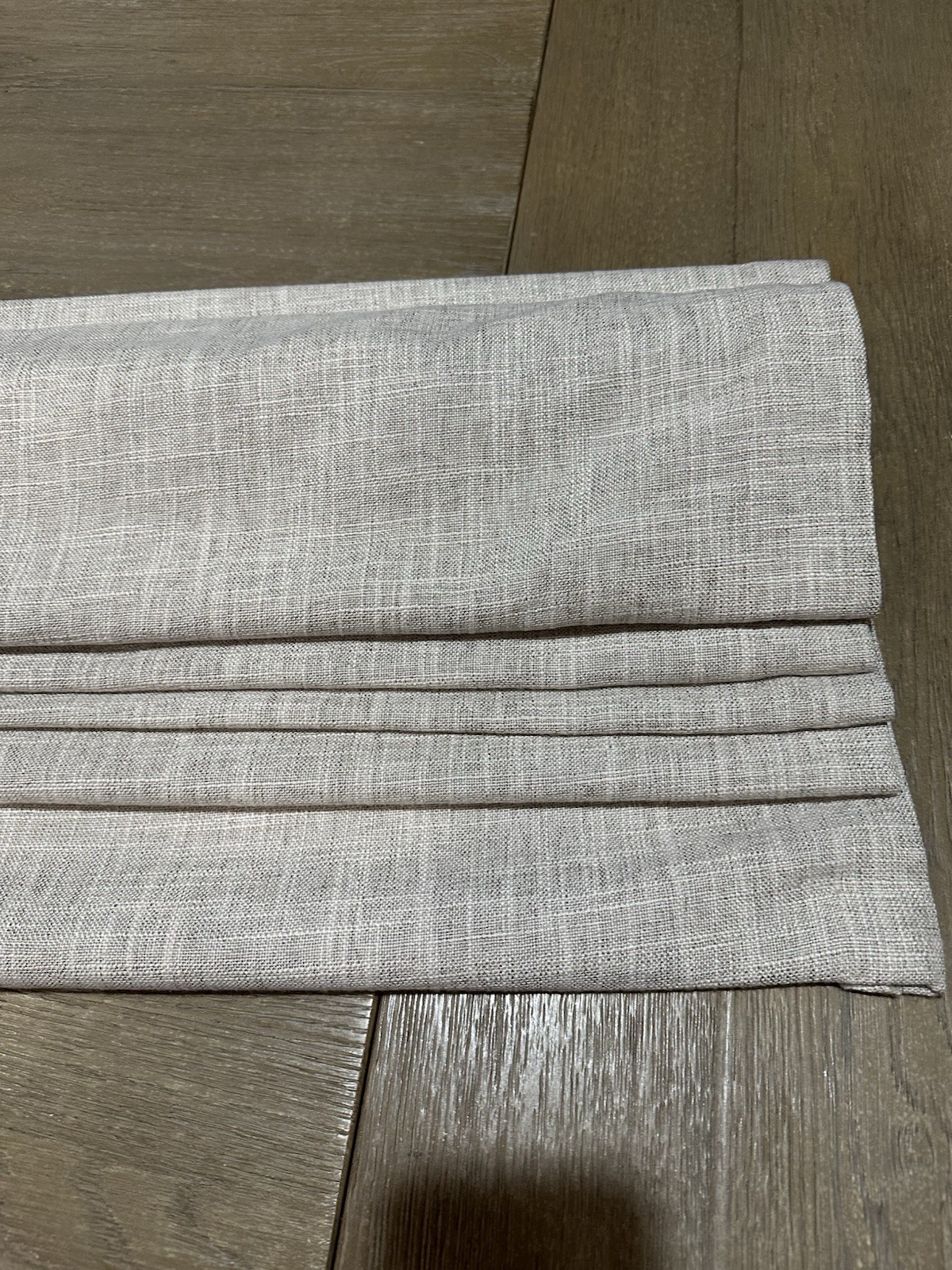 West Elm Crossweave Roman Shade 32×64 Cordless Blackout Color: Belgian linen