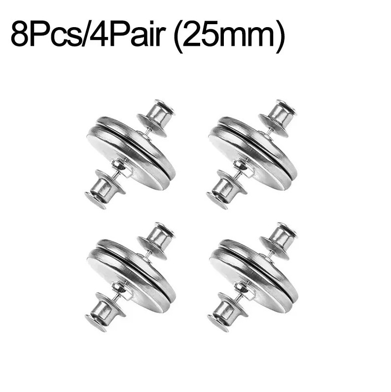 4/8Pairs Magnetic Curtain Buttons: Alloy Light-Blocking Fastener Clips Set – NEW