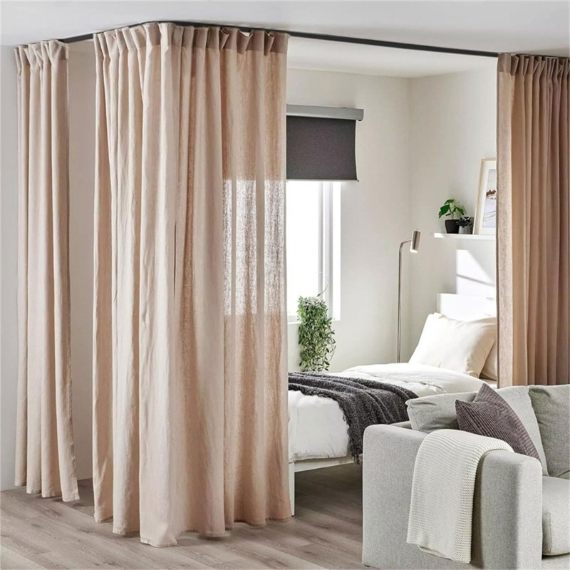 5 Meter Curtain Rails with Rollers for Home Improvement and Space Partitioning