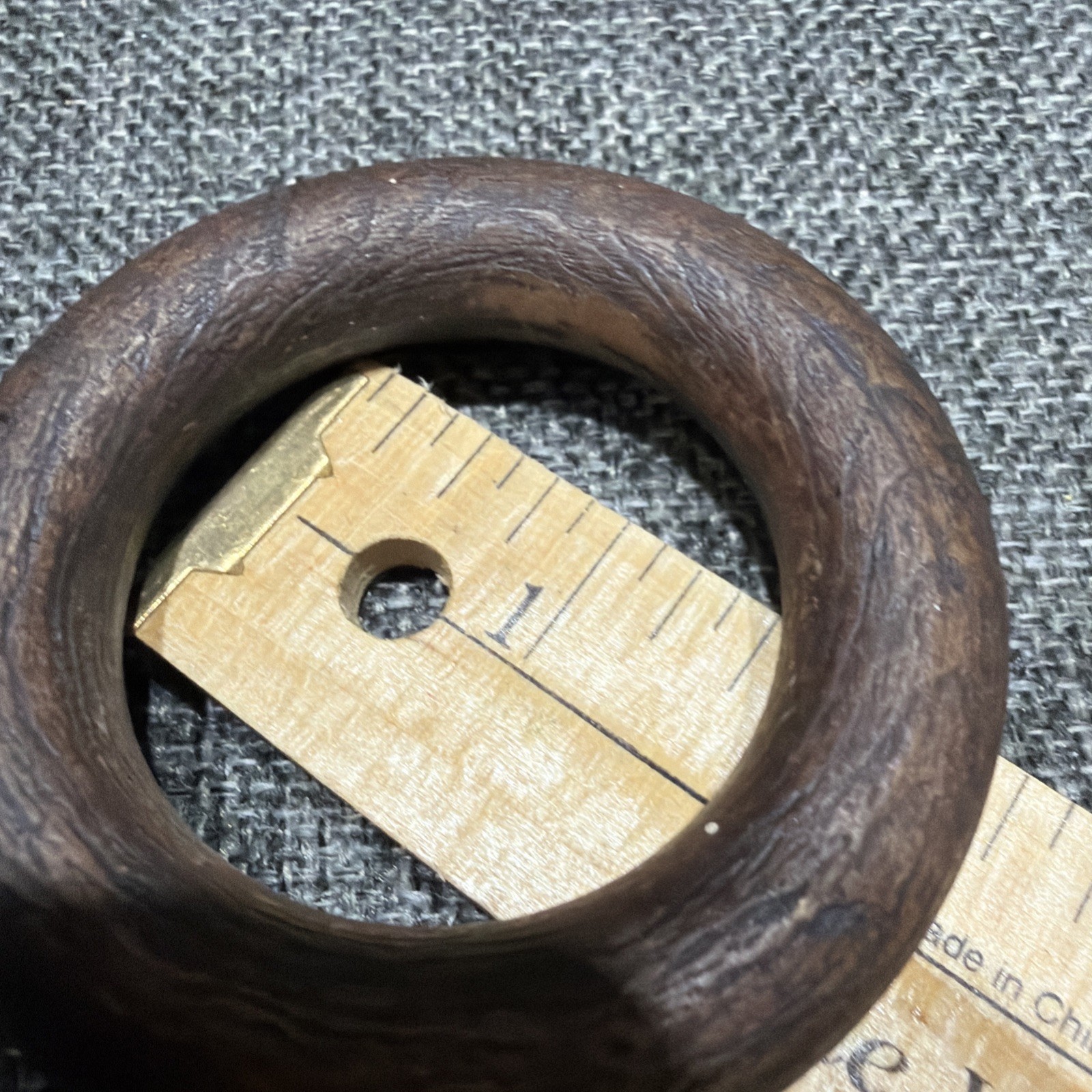 Lot Of 25 Wood Look Curtain Rings Eyes Drapery Hardware 2-3/4″ 1-3/4″ Plastic