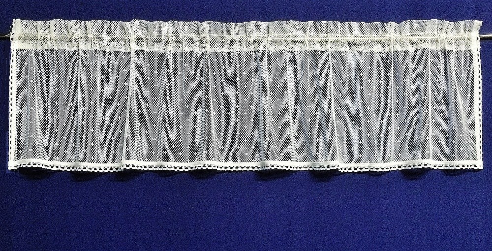 White Cotton Blend Midnight Stars Lace Window Valance or 82″ Panels Bedroom