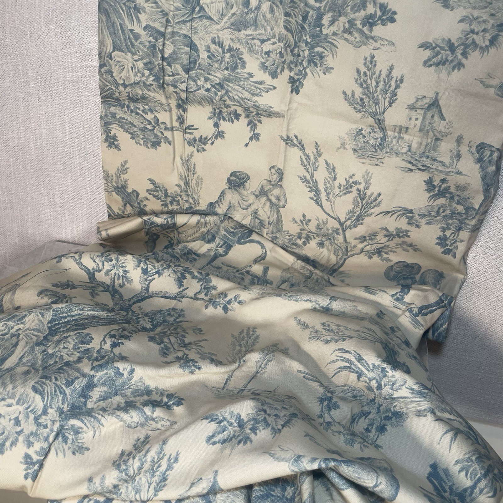 1 Maison d’ Hermine THE MILLER DENIM cotton CURTAIN PANEL back tab 50 X 84 NEW
