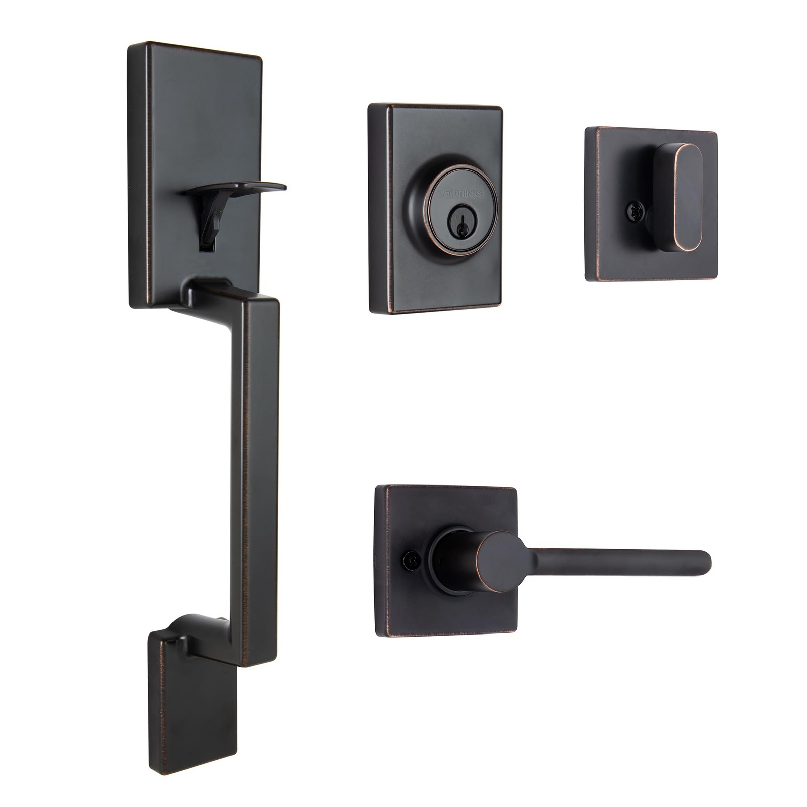 Brinks Contemporary Keyed Entry Door Handleset Lever And Deadbolt Modern Front