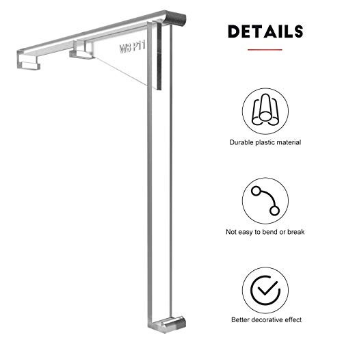 4 Pieces Valance Clips Vertical Blind Clear 3.5 x 3.75 inch,