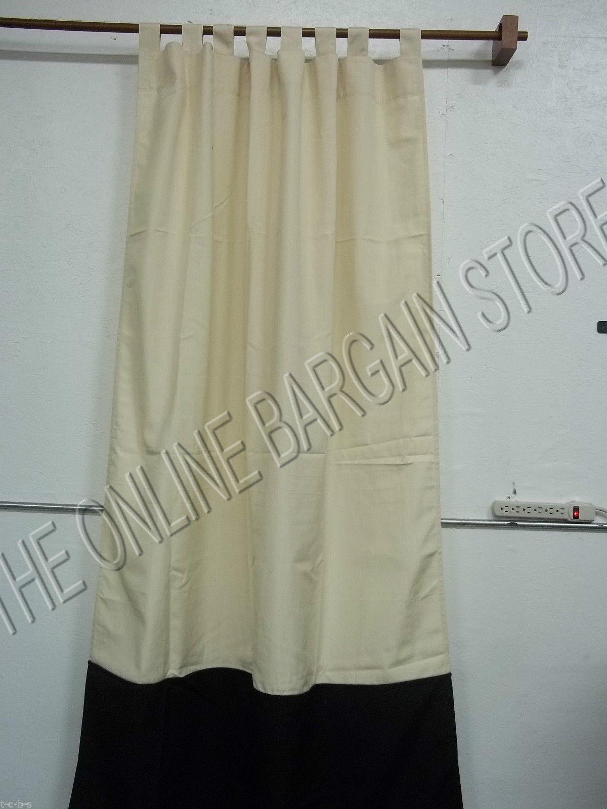 Ballard Designs Outdoor Bordered Curtains Drapes Panles Sunbrella 50×84 black