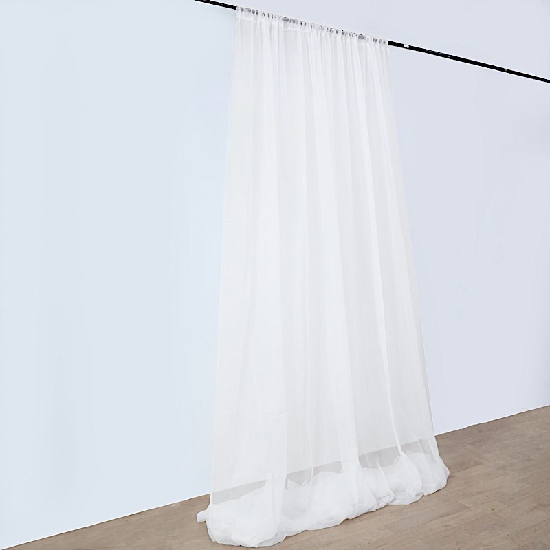 Ivory 10 x 40 ft Professional Sheer CEILING CURTAIN Drapes Party Decorations