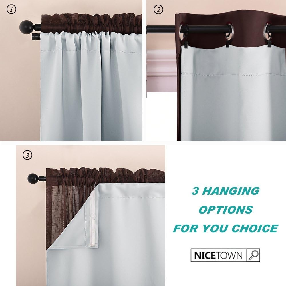 White Blackout Curtain Liners for Window – Noise Reducing Light Blocking Liner