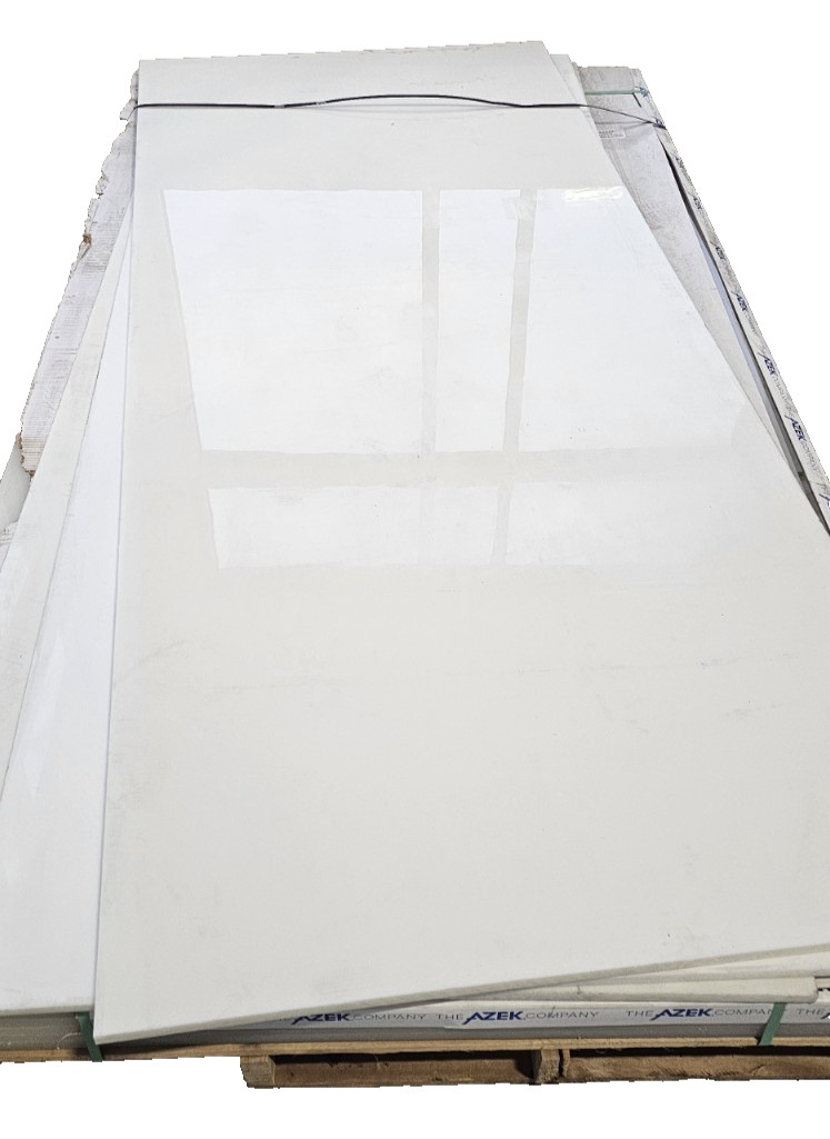 QTY 8 New Azek Acoufelt Solid Panels, 48″ x 120″ x 3/4″ PVC Trim Board UHMW