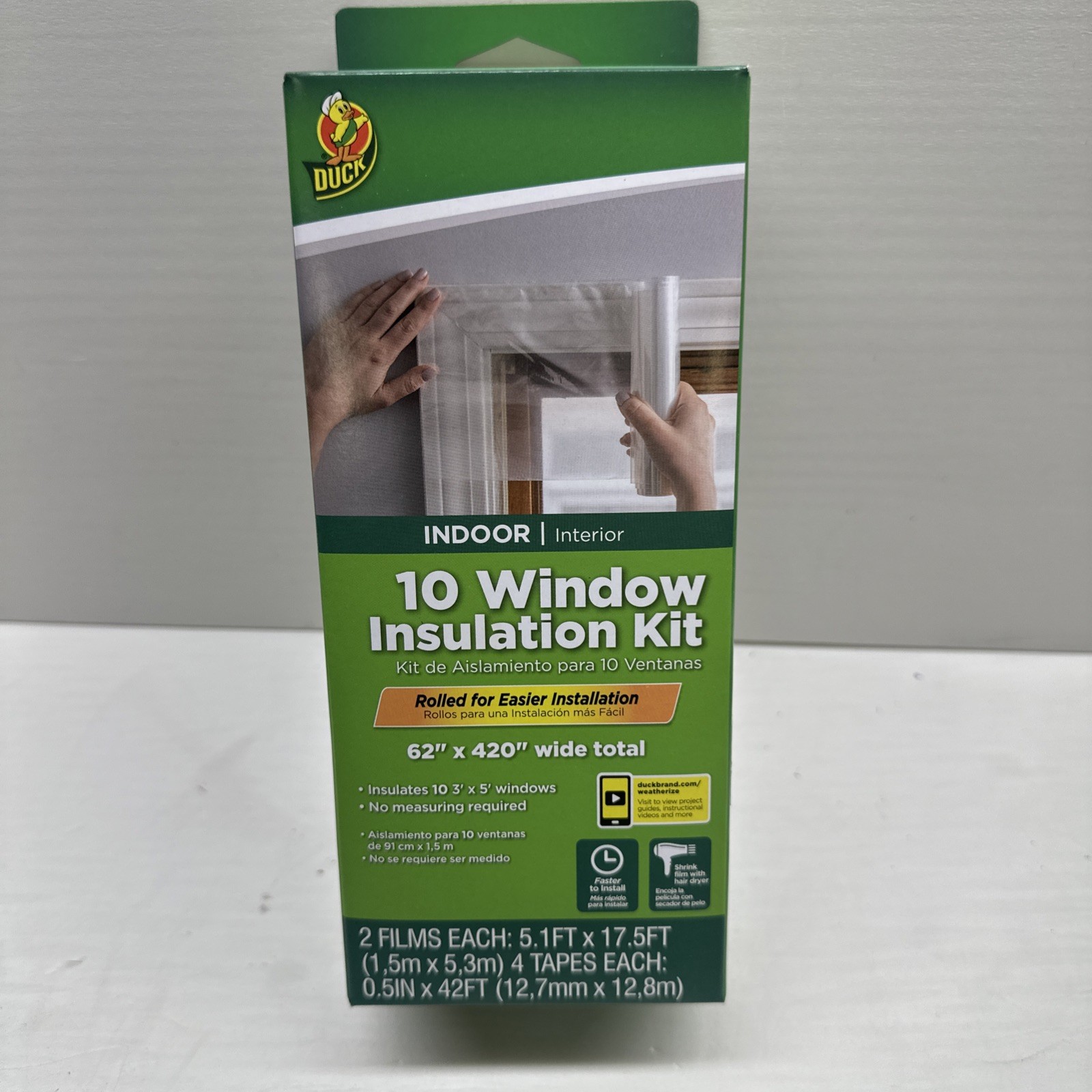 Duck Brand Window Insulation Kit – Winter Seal Kit Fits up to 10 Windows