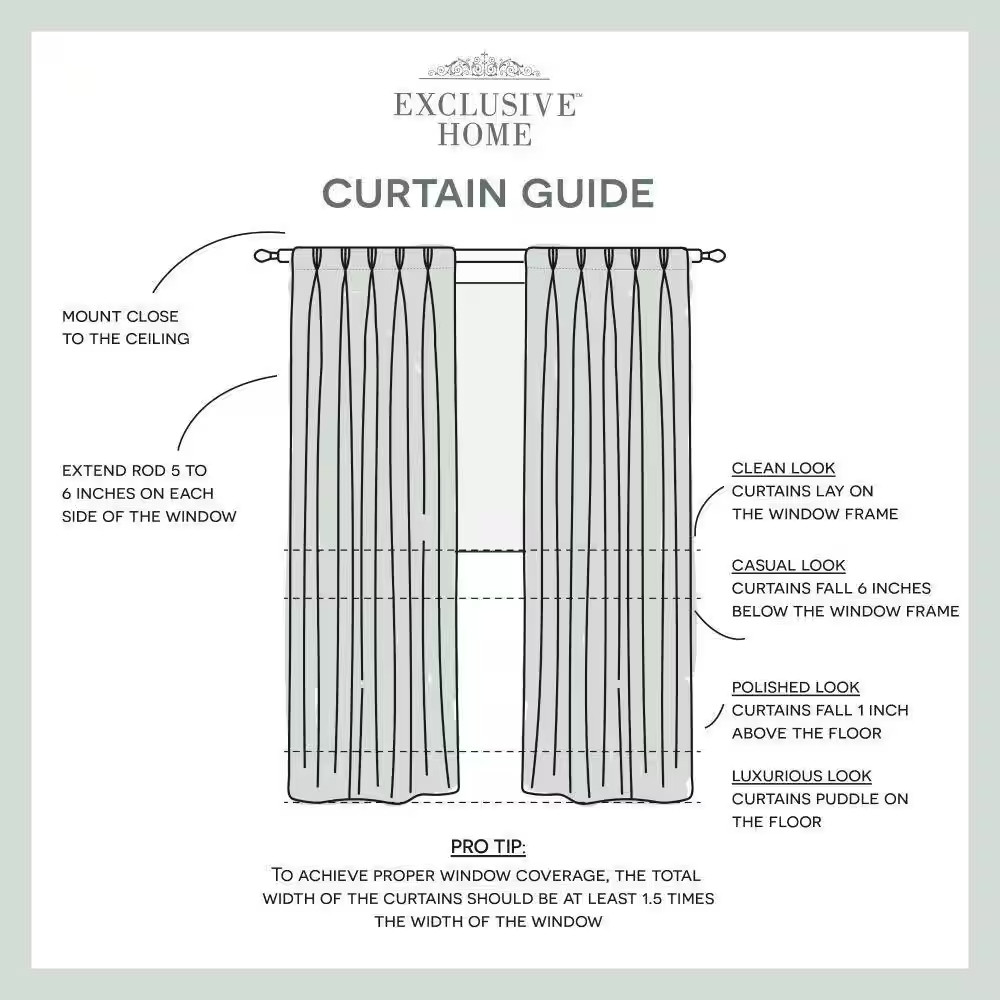 Penny Winter White Solid Sheer Triple Pinch Pleat / Hidden Tab Curtain, 27 In. W