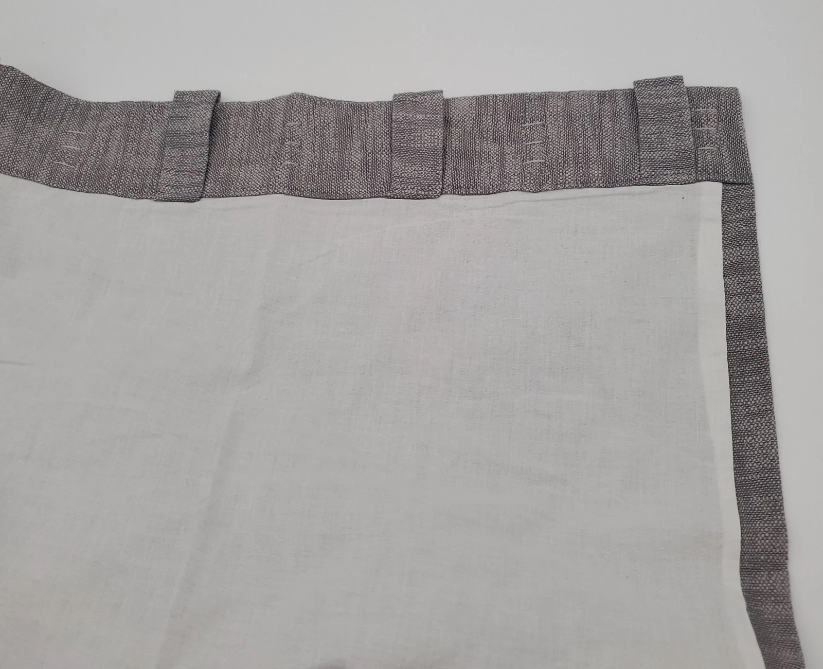 Pair Pottery Barn Seaton Textured Cotton Curtains 50×96 Gray Lined Panels