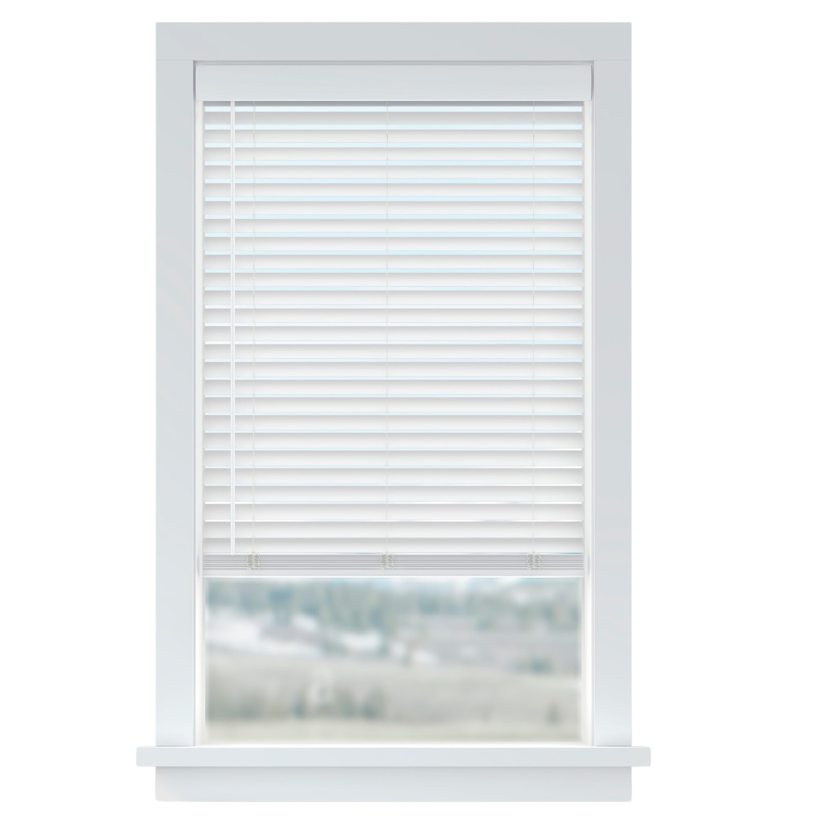 Basics Cordless 2″ Faux Wood Blinds, Light Filtering Window Shade, Blinds for…