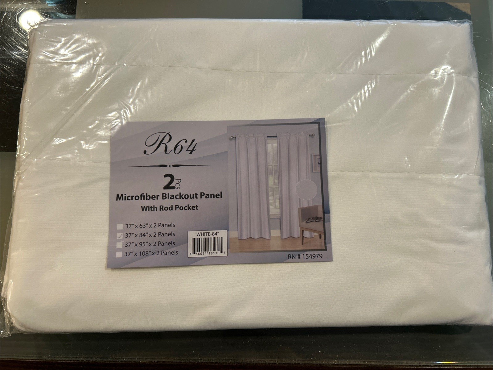 2pc light blocking window curtain panel microfiber matte blackout solid R64