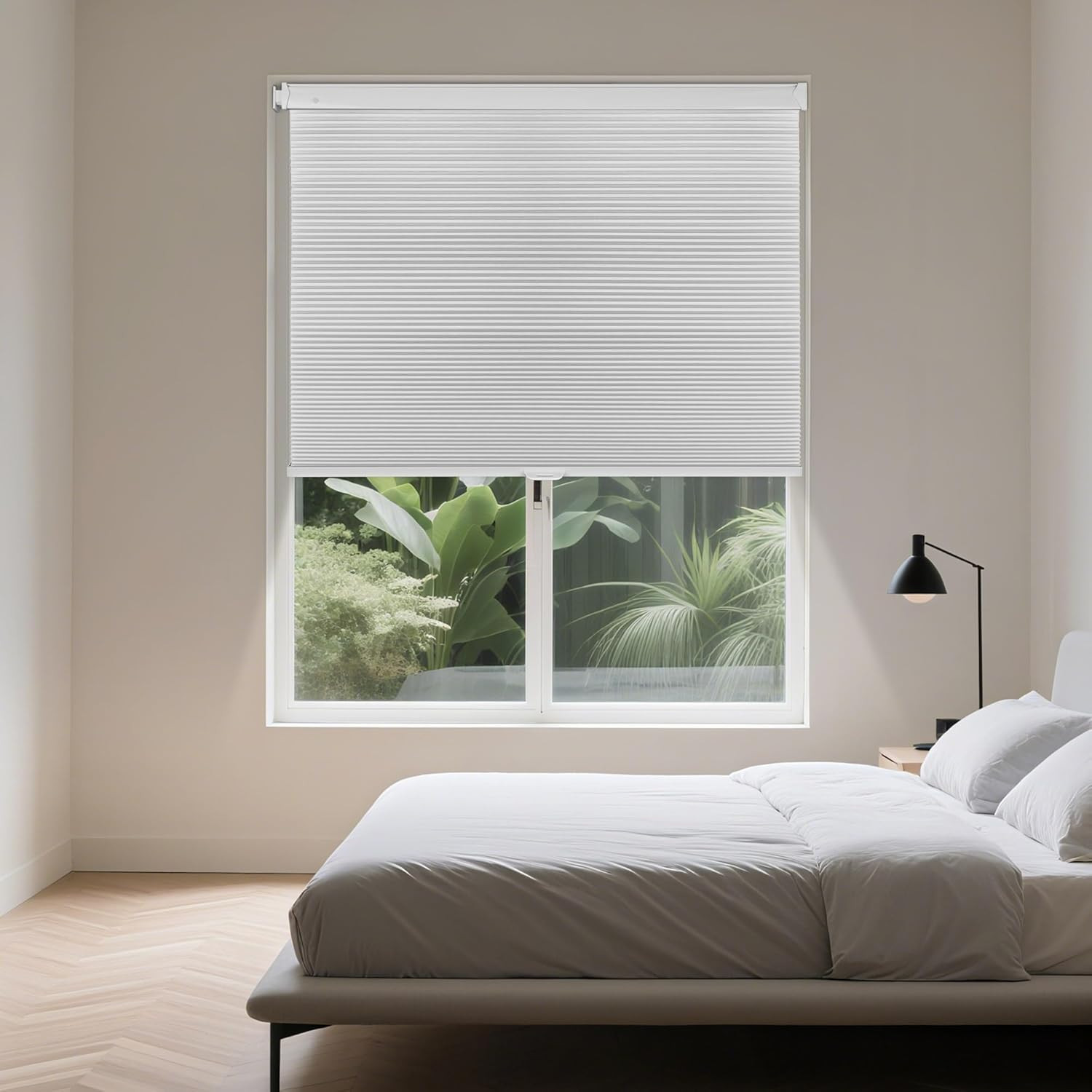 No Drill Blinds for Windows Blackout Cordless Cellular Shades Honeycomb Blinds P