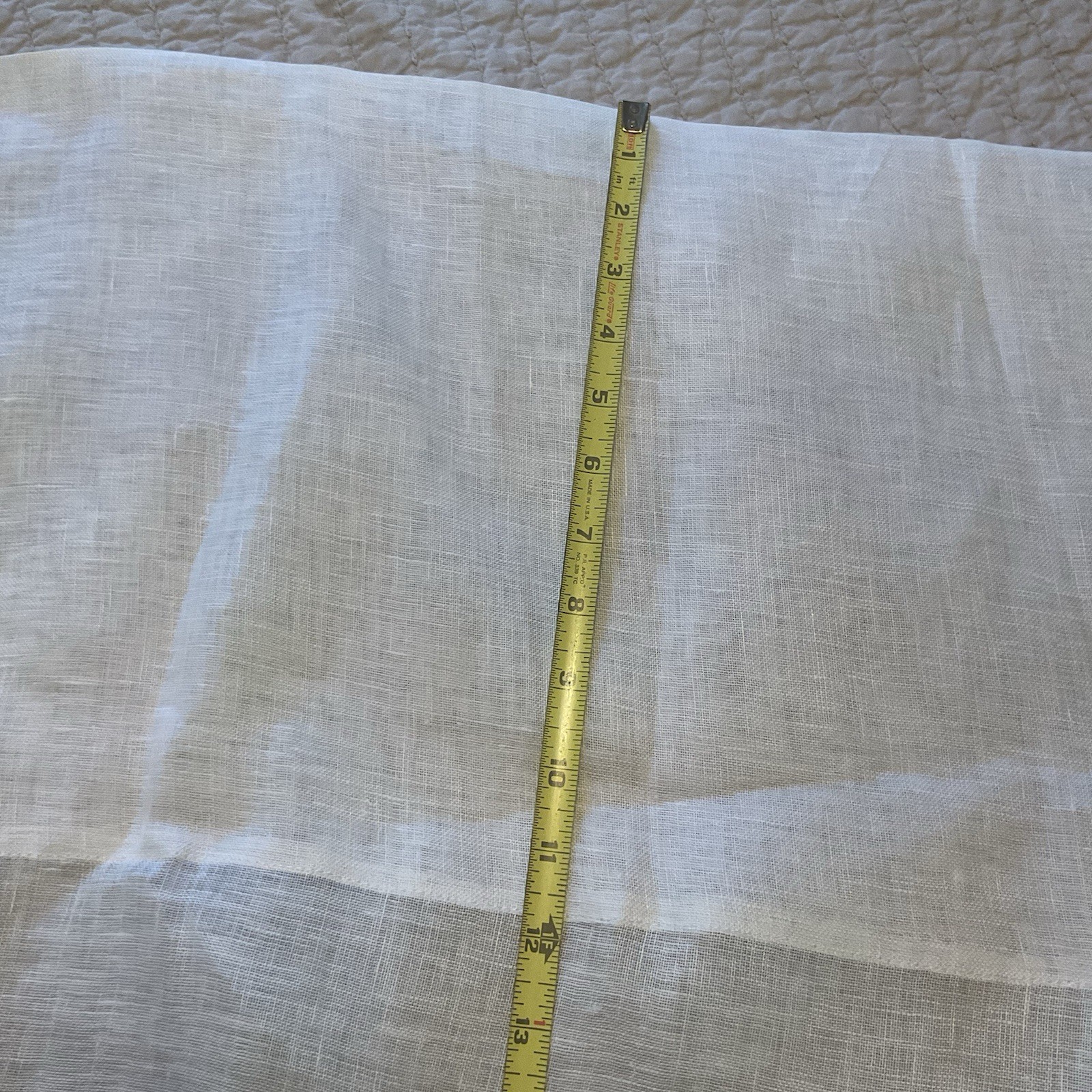 Pottery Barn 100% Linen Curtains Set of 2 White 50″ x 84” Unlined Semi Sheer