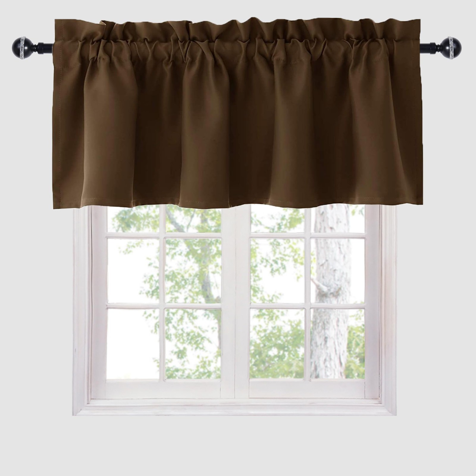 Valance Curtains Blackout Solid Rod Pocket Valances for Living Room and Bedro…