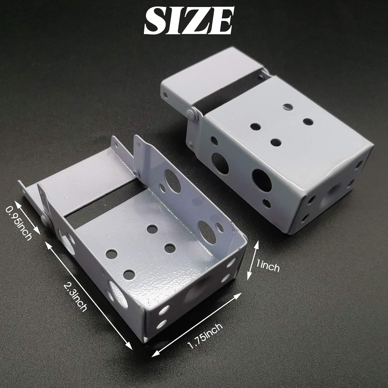 6PCS 2Inch Blind Brackets Low Profile Box Mounting Bracket for Window Blinds Wh
