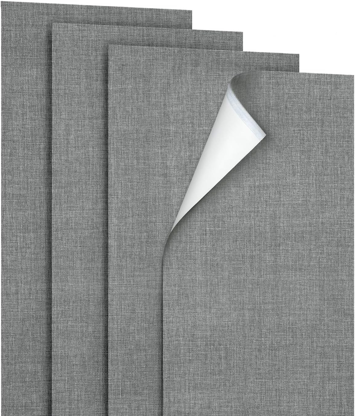 Panel Track Blinds Replacement Panels 23×96 in Charcoal Blackout Fabric 4 Pack