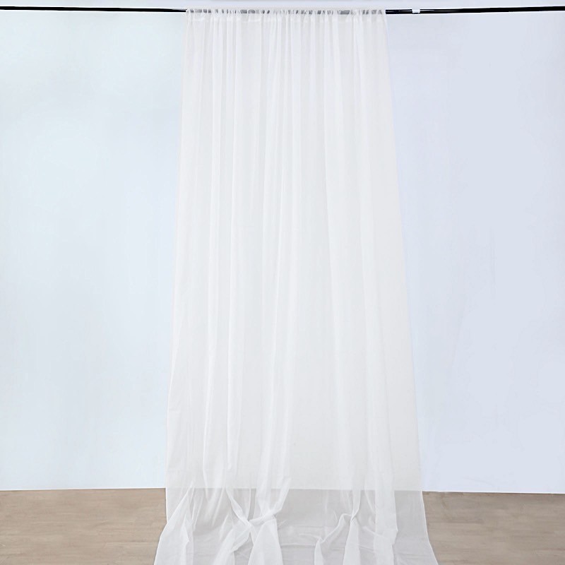 Ivory 10 x 20 ft Professional Sheer CEILING CURTAIN Drapes Party Decorations