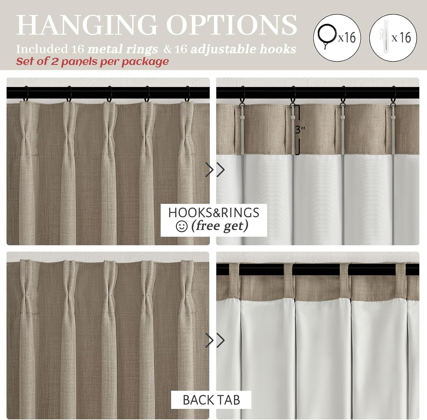 70 Inch Extra Wide Memory Trained Pinch Pleated Blackout Living Room Curtains