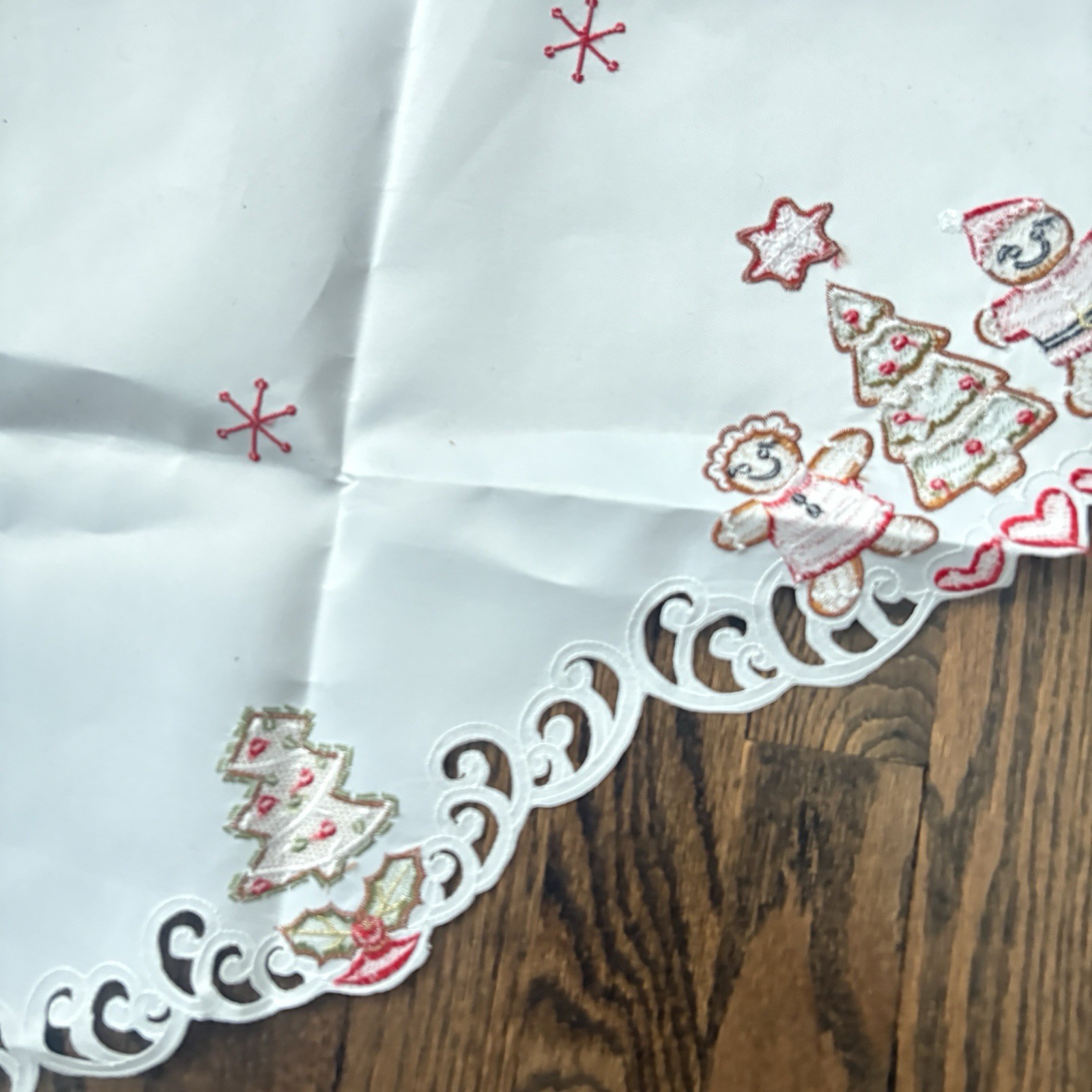 Gingerbread Embroidered Swag Curtains 2 Pc Set 36 Inch Long 29 In Wide Polyester