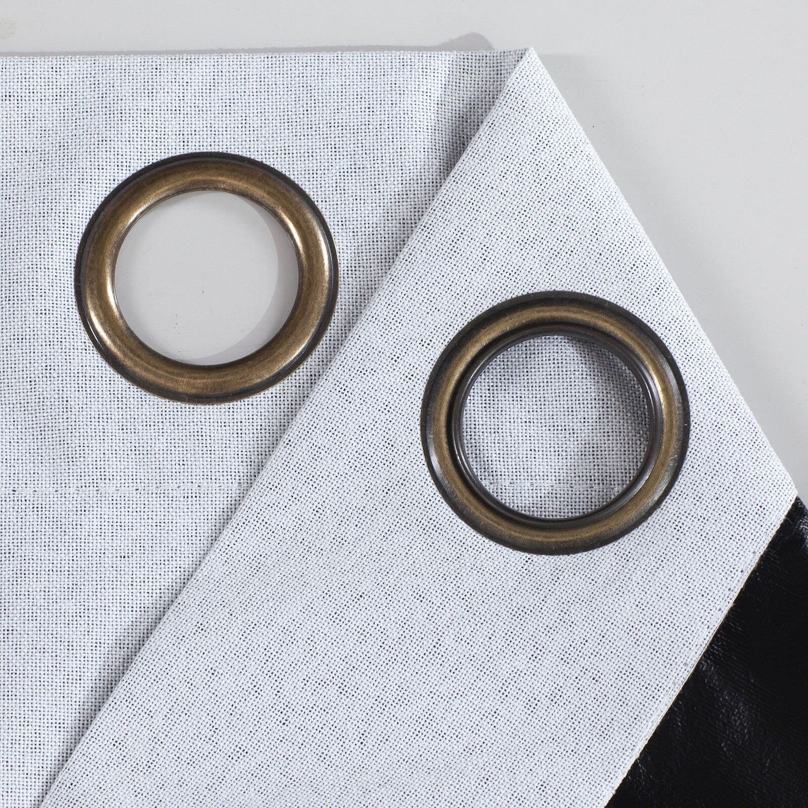 White 100% Blackout Window Curtains – Black Back & Grommets – 4 SIZES!!!