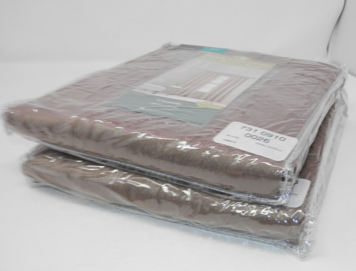 Home Expression Cassidy Curtains 50×63″ Room Darkening Rod Pocket Dark Mocha NEW