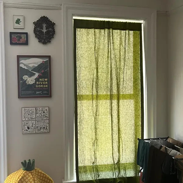 RUFFLED Linen Curtains with rod pocket 17 COLOR 100% Natural European Linen Farm