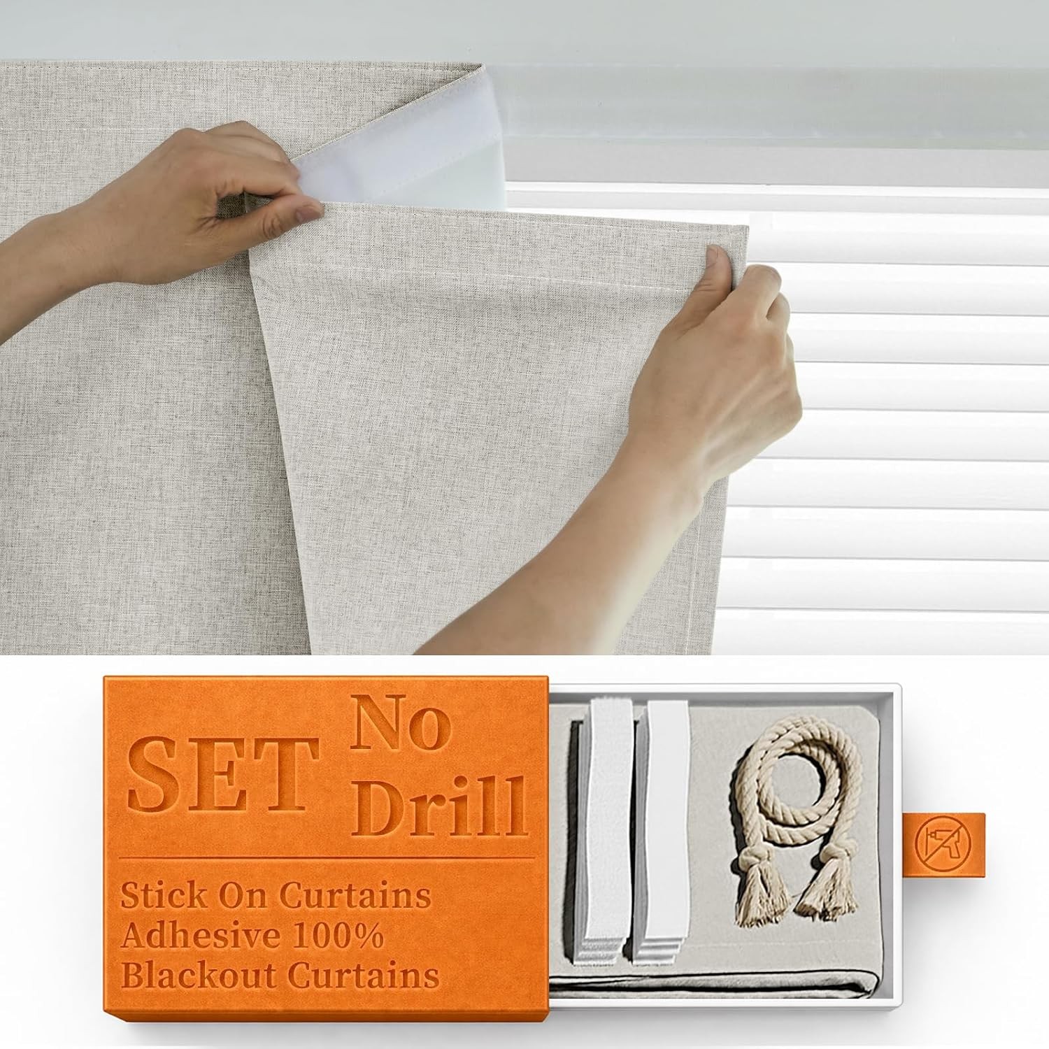 100% Blackout French Door Curtains, Room Darkening Shades Small Window Curtain