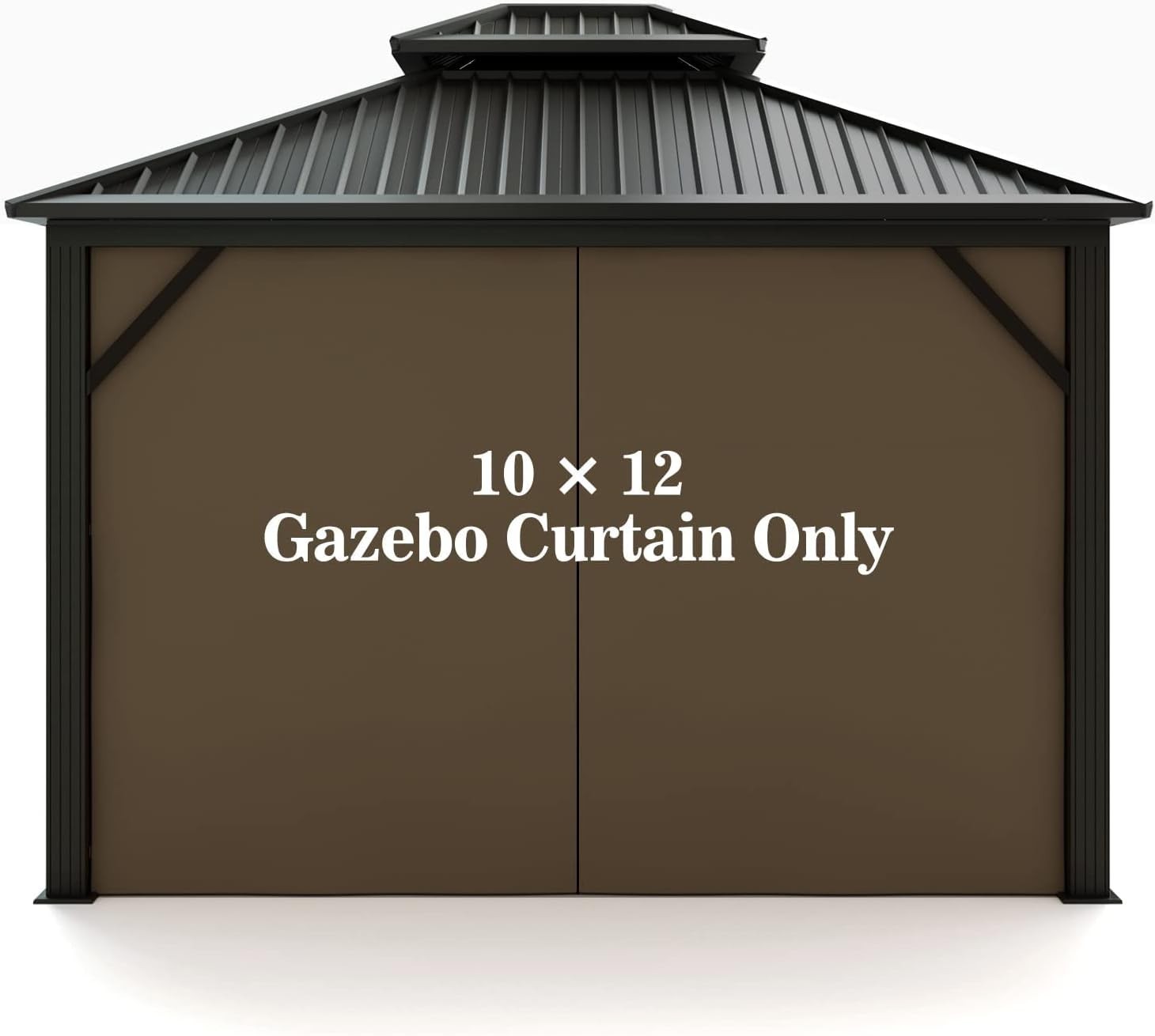 Durable 10×12 Gazebo Side Wall with Zipper – Brown