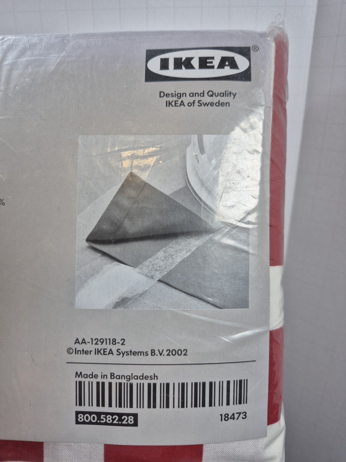 Ikea 2 Red White Pocket Curtain Window Panels 57×118 ea Nina Jobs Modern Design