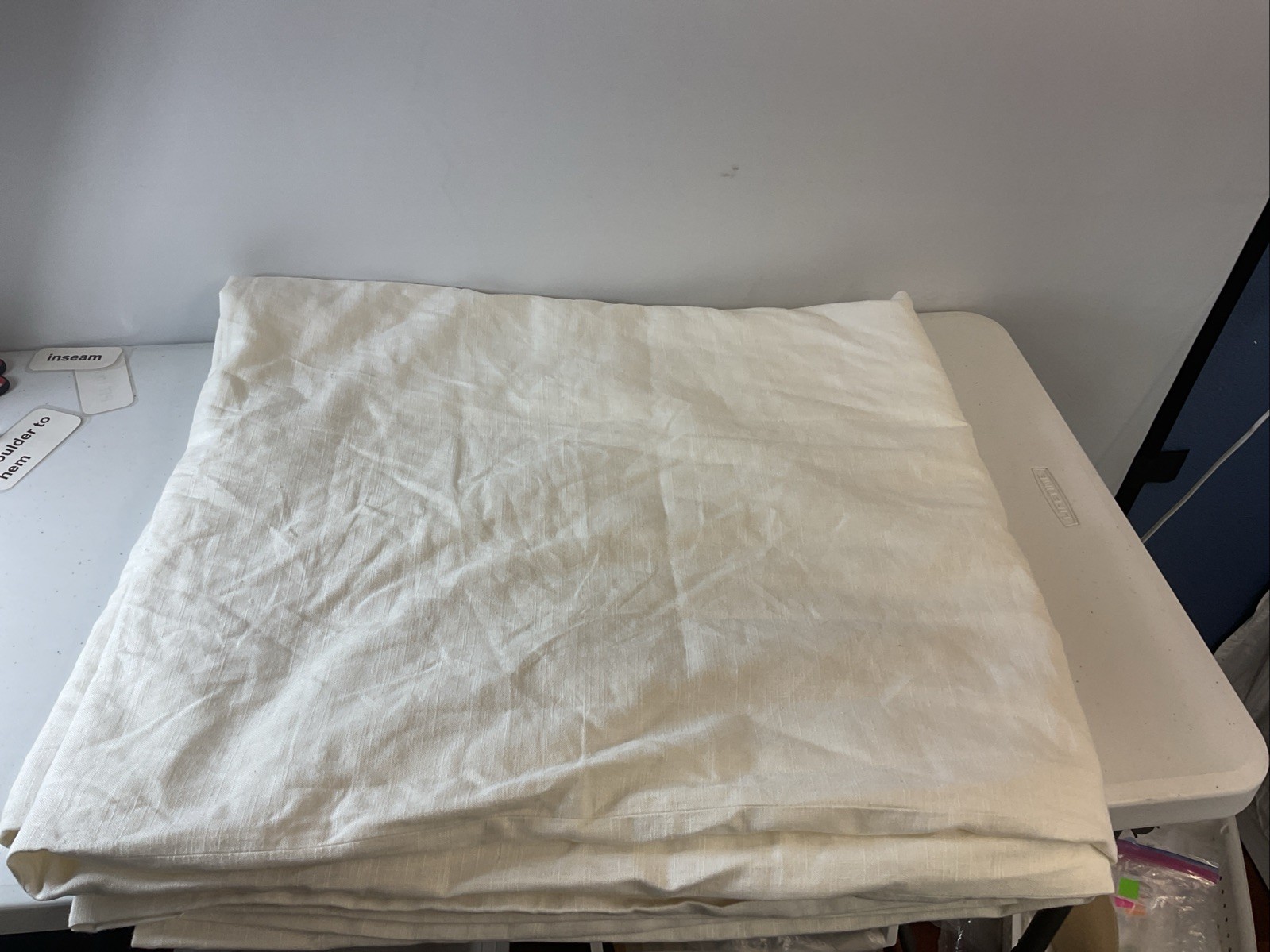 Pottery Barn 3-in-1 lined Linen Curtain Panel 100″ x 108″ Ivory