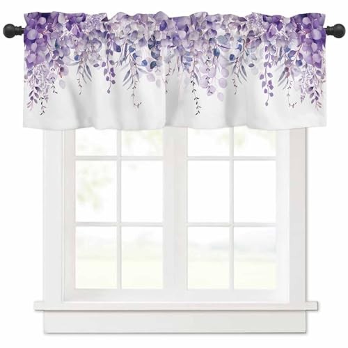 Curtain Valance 42″ x 18″, Purple 42″W x 18″L (Pack of 1) Springdra63614