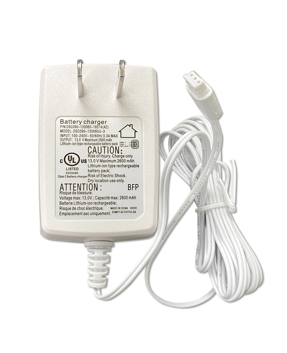 Somfy Lithium-ion Charger with 6′ Cable #9025166