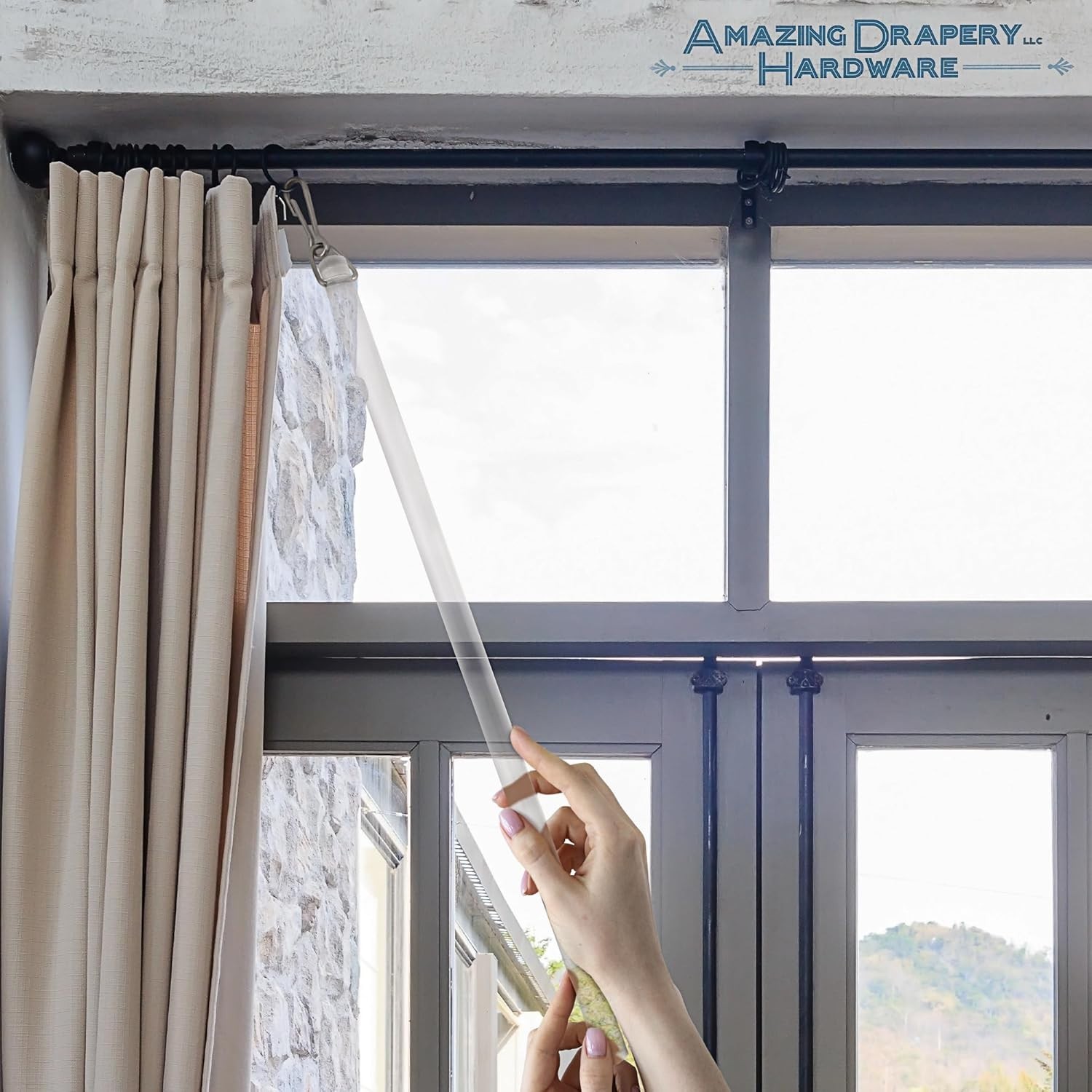 Elegant Clear Acrylic Drapery Wand 36 Inch 3 Pack for Stylish Window Treatment