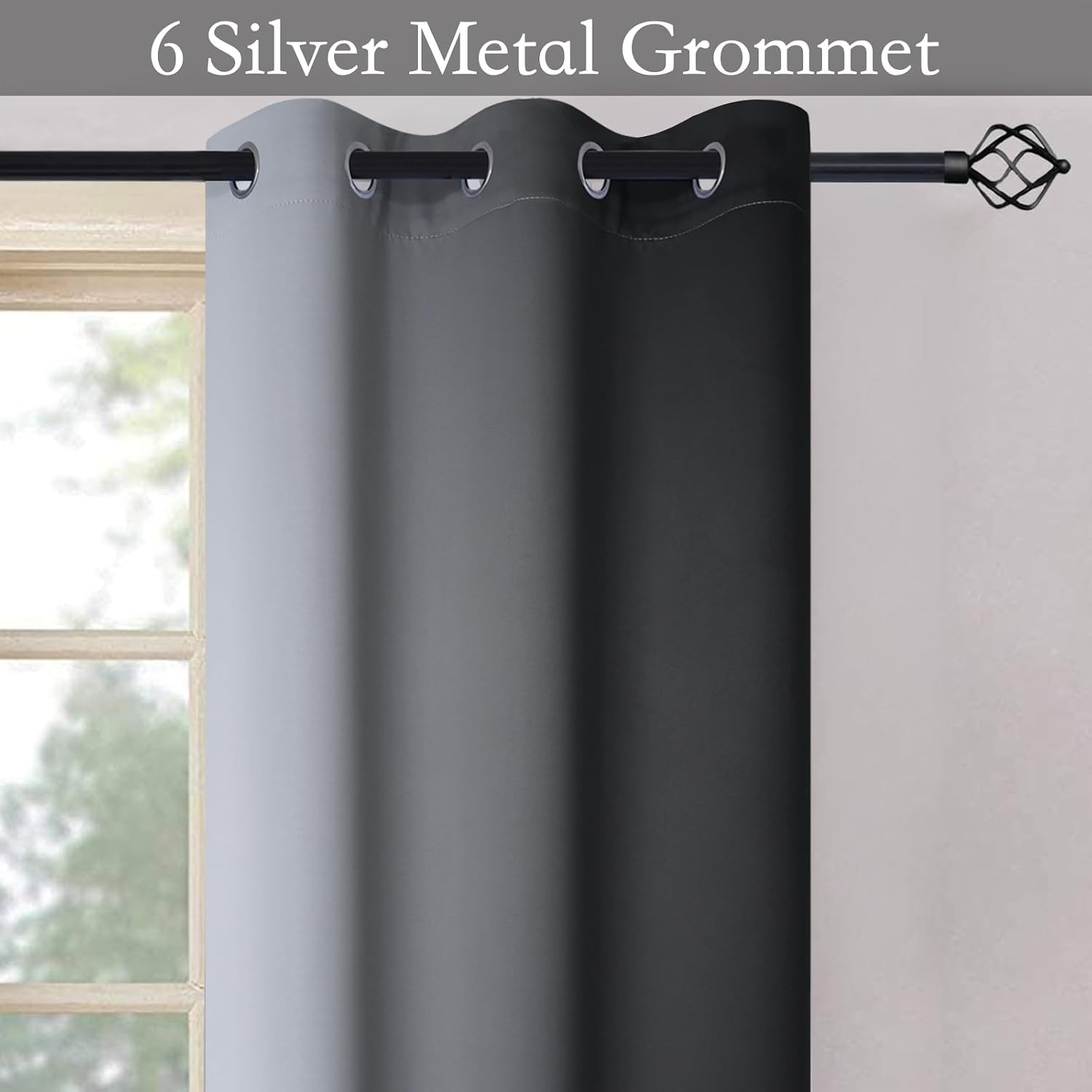 Modern Ombre Window Curtains – Light Blocking, 42×36 inches