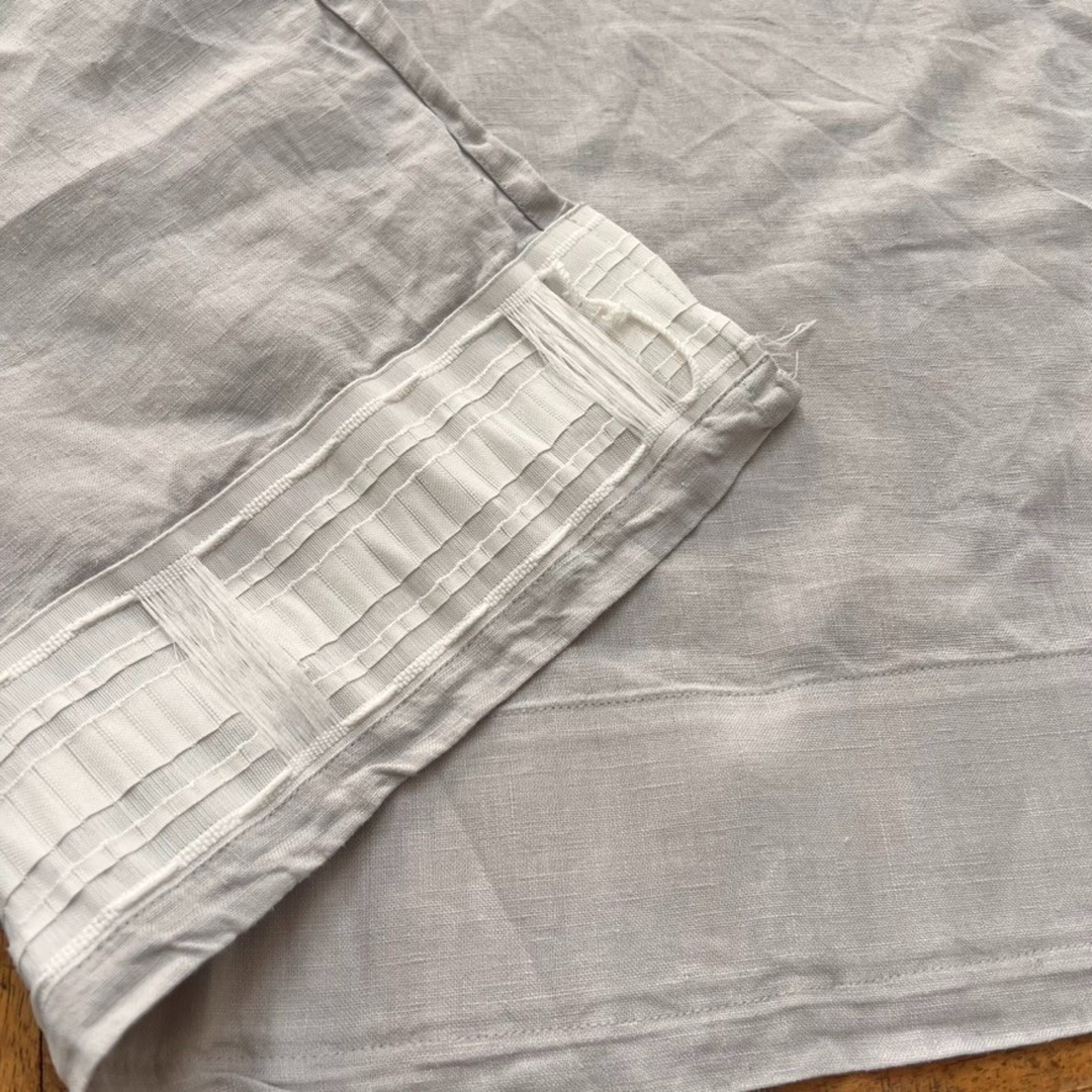 Unbranded Single Curtain Panel 55 x 86″ Rod Pocket Light Gray Linen