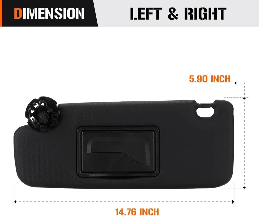 3 Hole Left Driver & Right Passenger Side Sun Visor-Left+Right-Left+Right