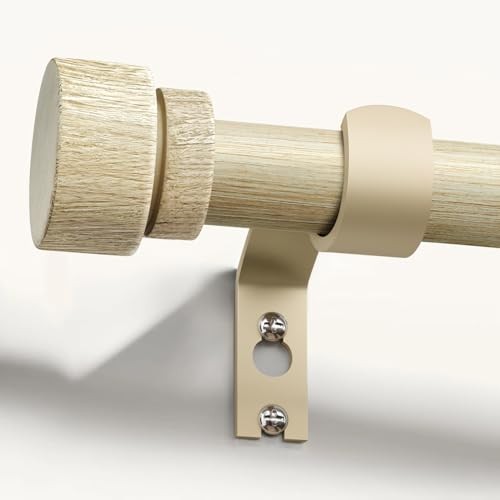 Lootkell Curtain Rods for Windows 28 to 48 Inches 16″-60″|1 Pack Antique White