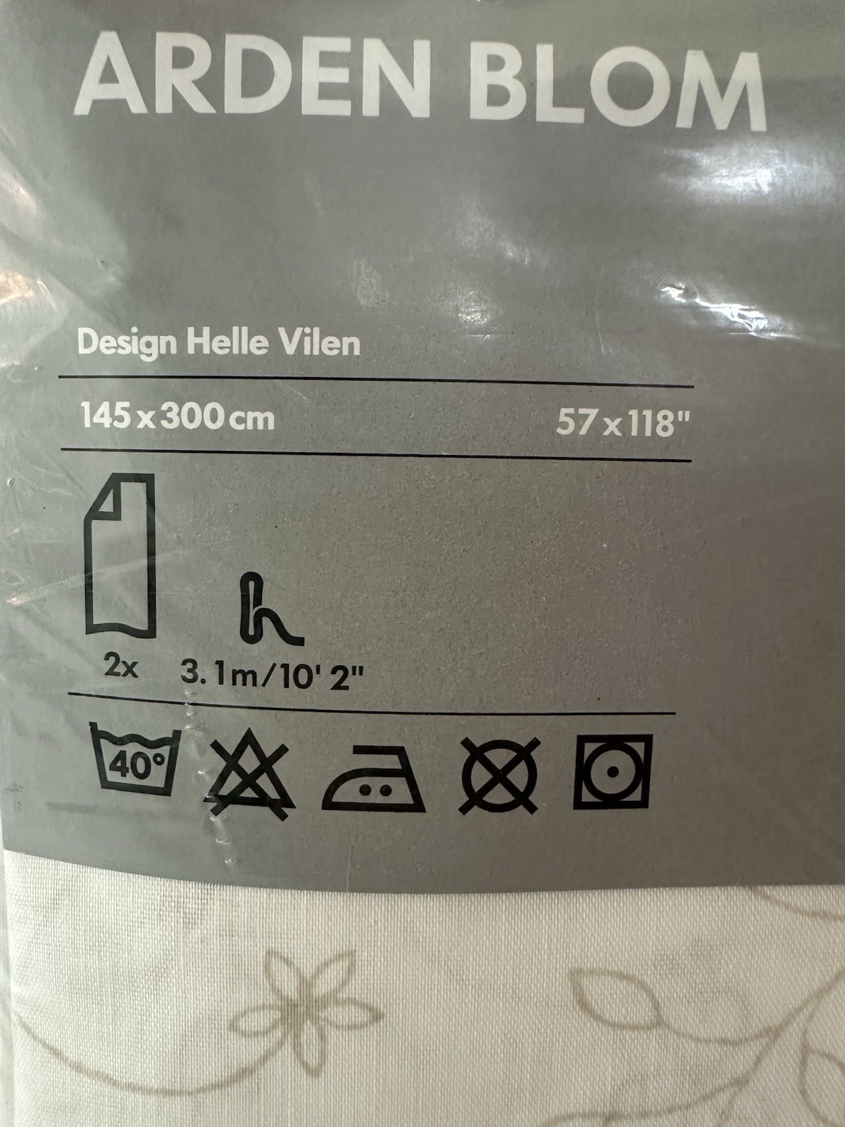 IKEA Arden Blom Set Of 2 Curtains 4 Panels Sheers Voile 🌸57×118🌸 Rare