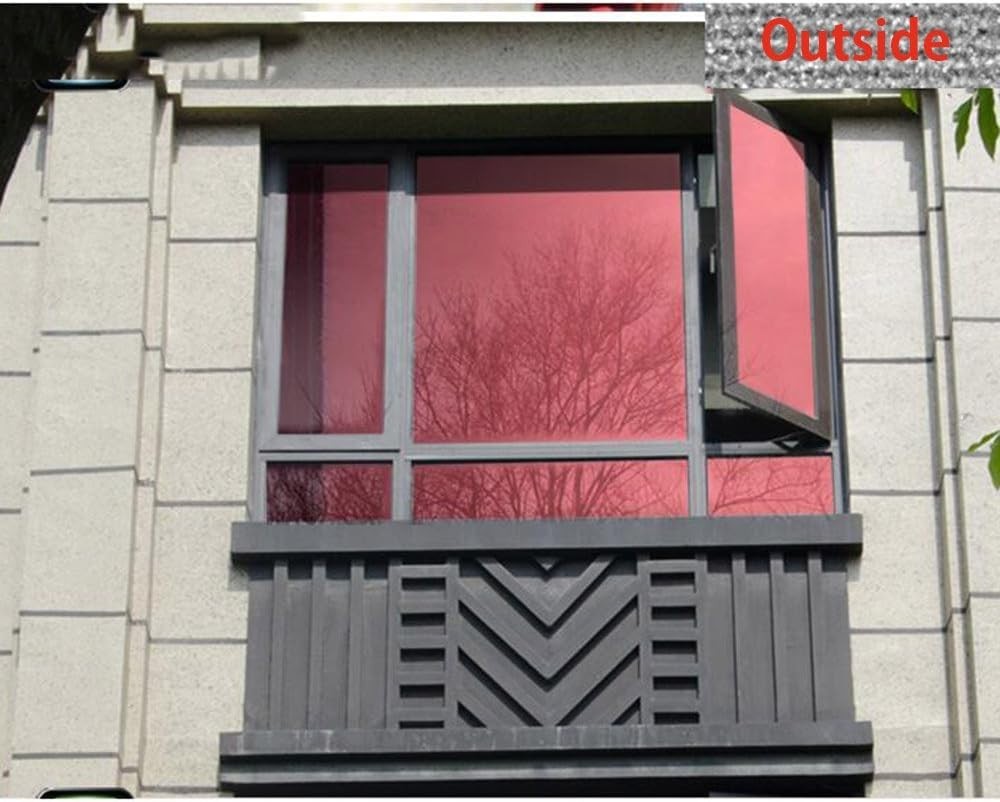 Privacy Daytime Window Film 35.4″x78.7″ Red