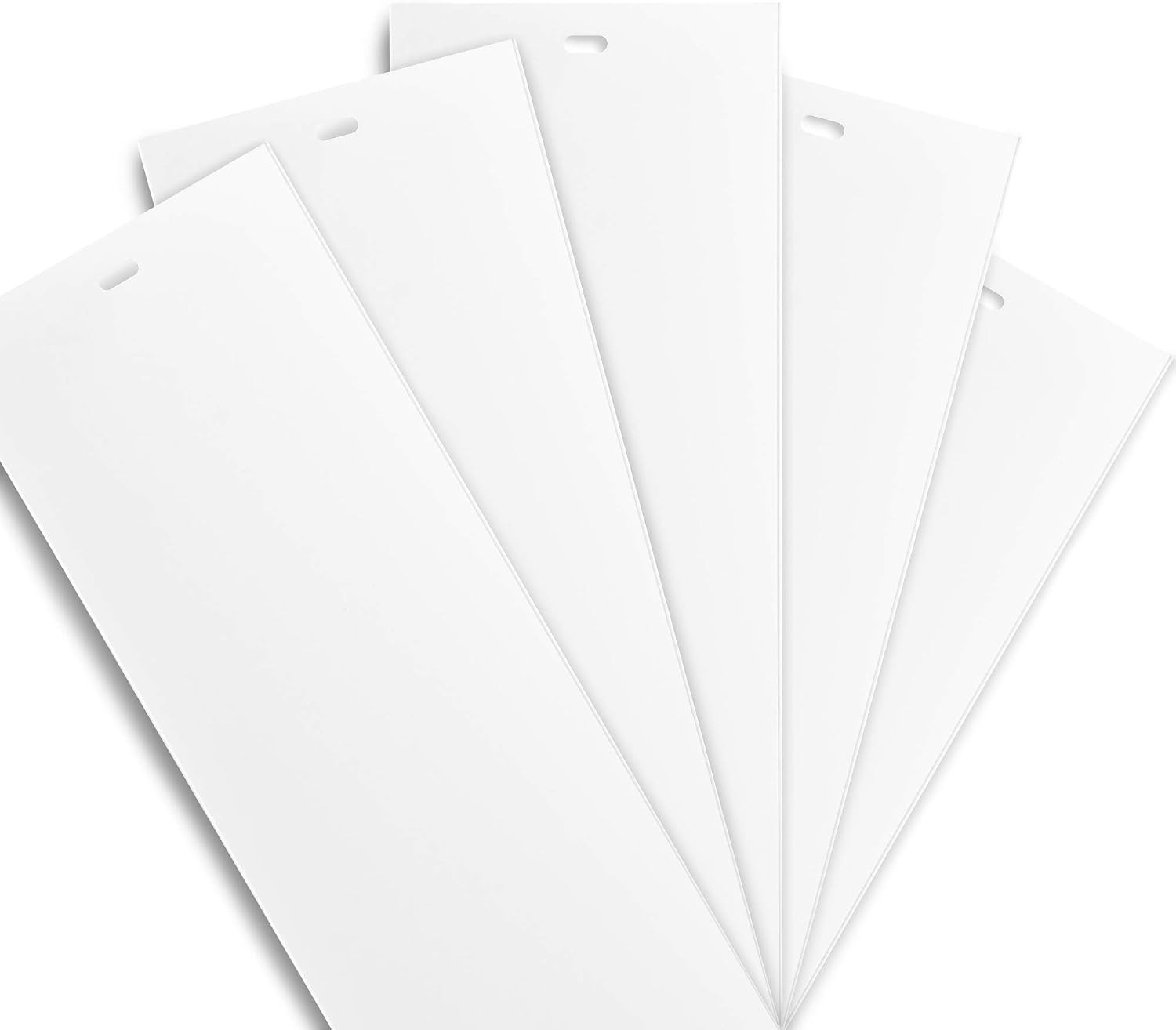 PVC Vertical Blind Replacement Slats Curved Smooth White 46.5 x 3.5 (5-Pack)