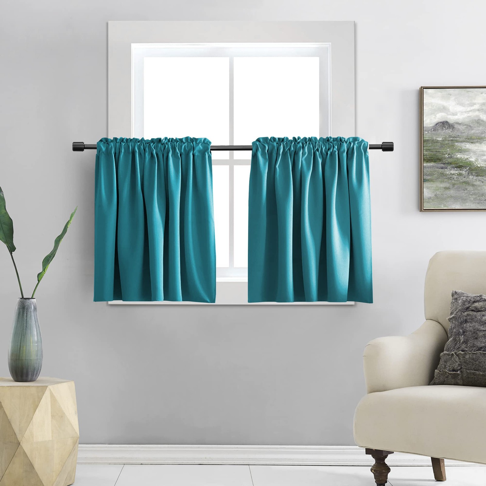 30 Inches Long Curtain Tiers for Kitchen Blackout Short Length Curtains for …