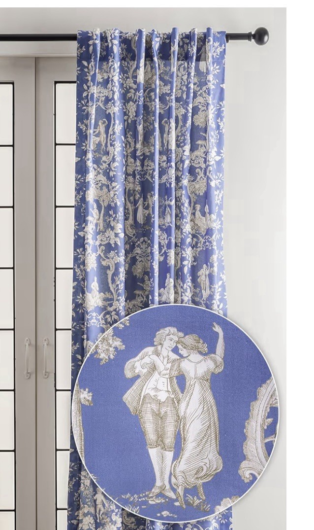 Maison d’ Hermine Curtains for Living Room 100% Cotton 96” X 50” One Panel
