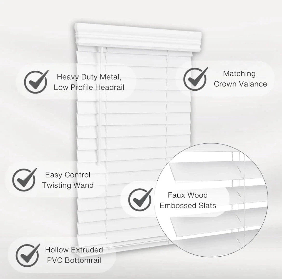 Lotus & Windoware Cordless 1” Vinyl Blind White 11×72 New Open Box